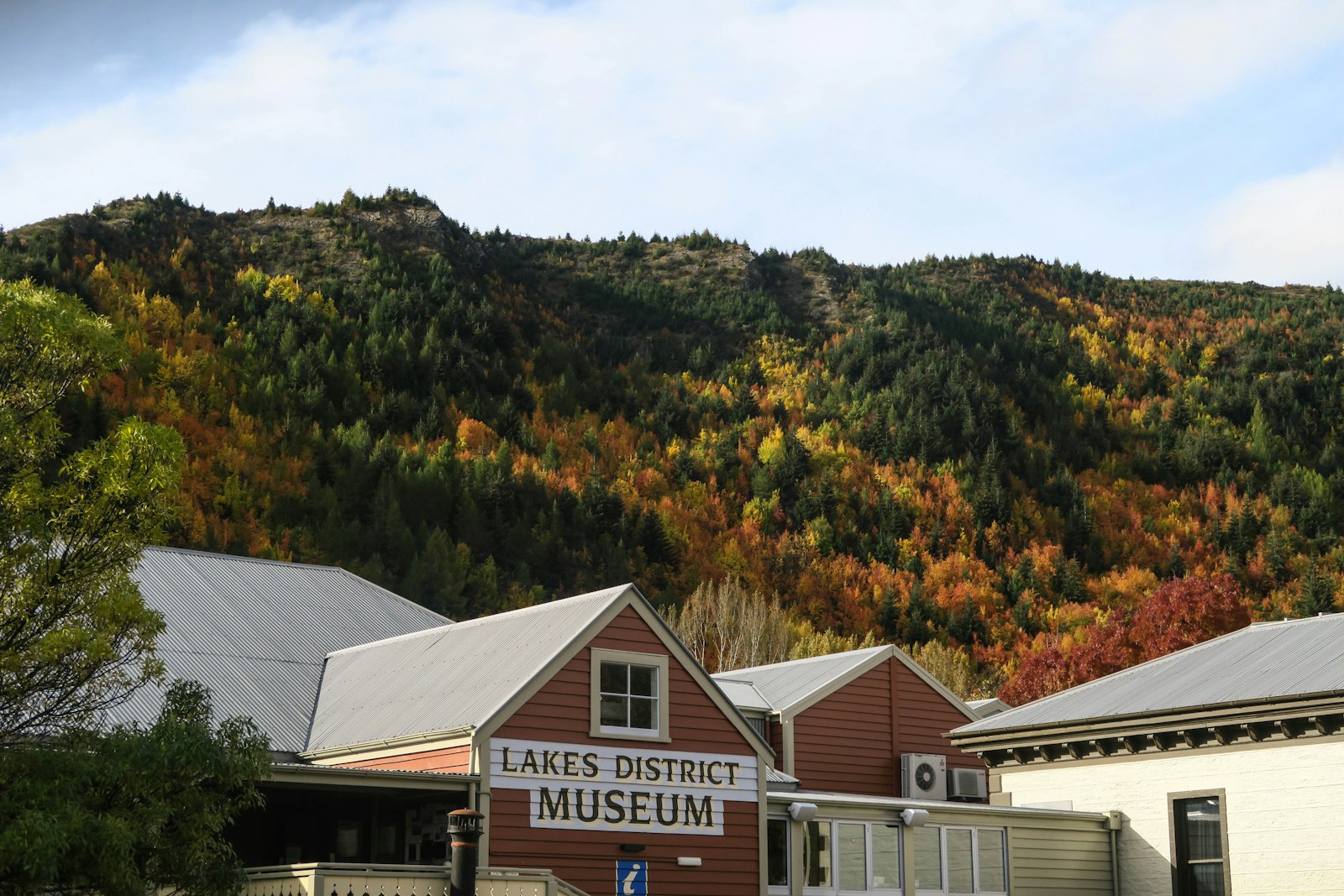 Historic Lakes District Museum buildings in Arrowtown - campervan road trip New Zealand