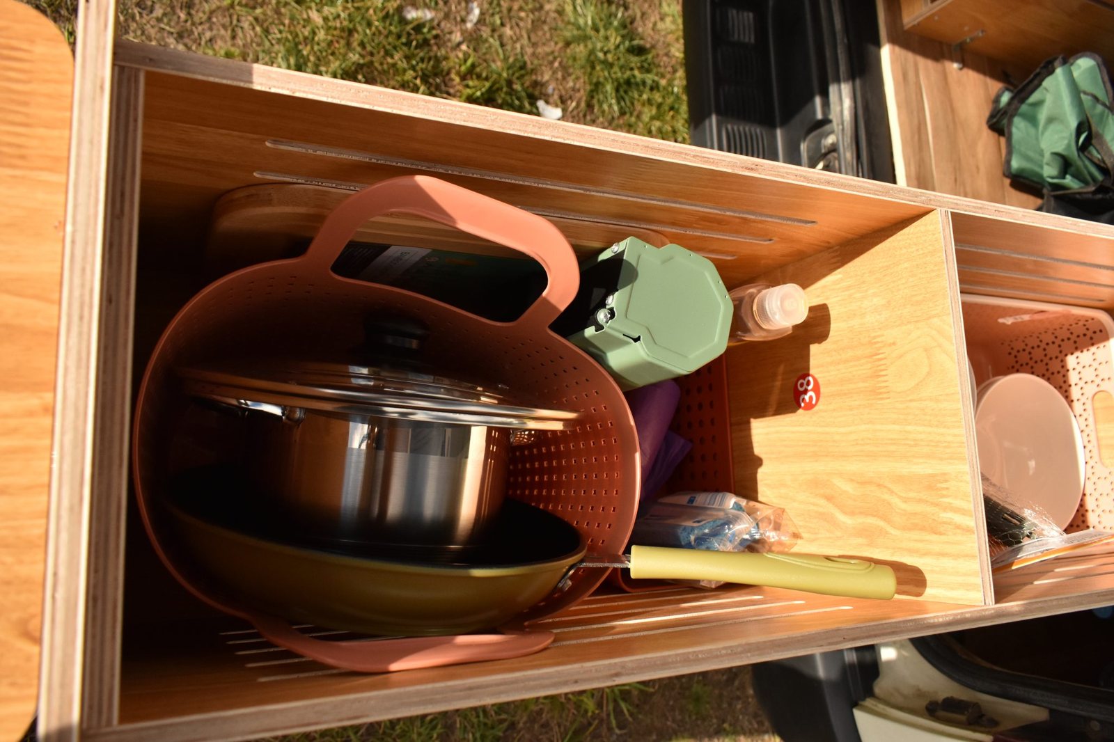 Aoraki campervan slide out storage