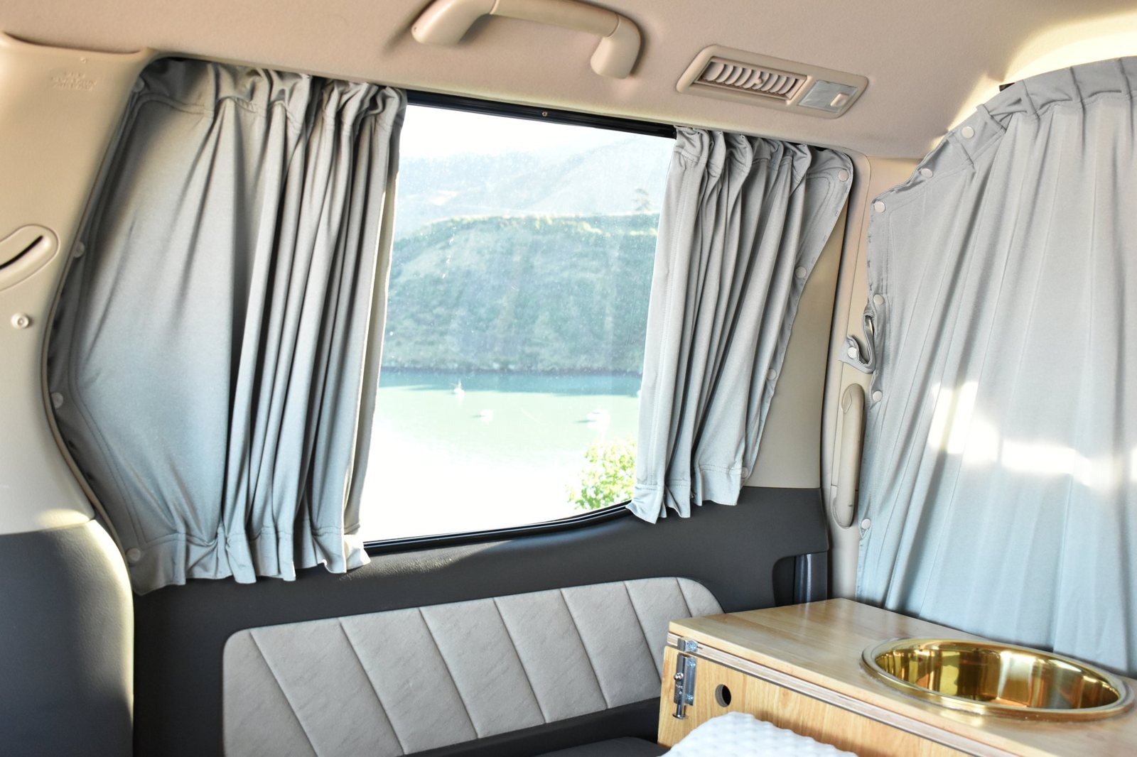 Koru campervan interior curtains