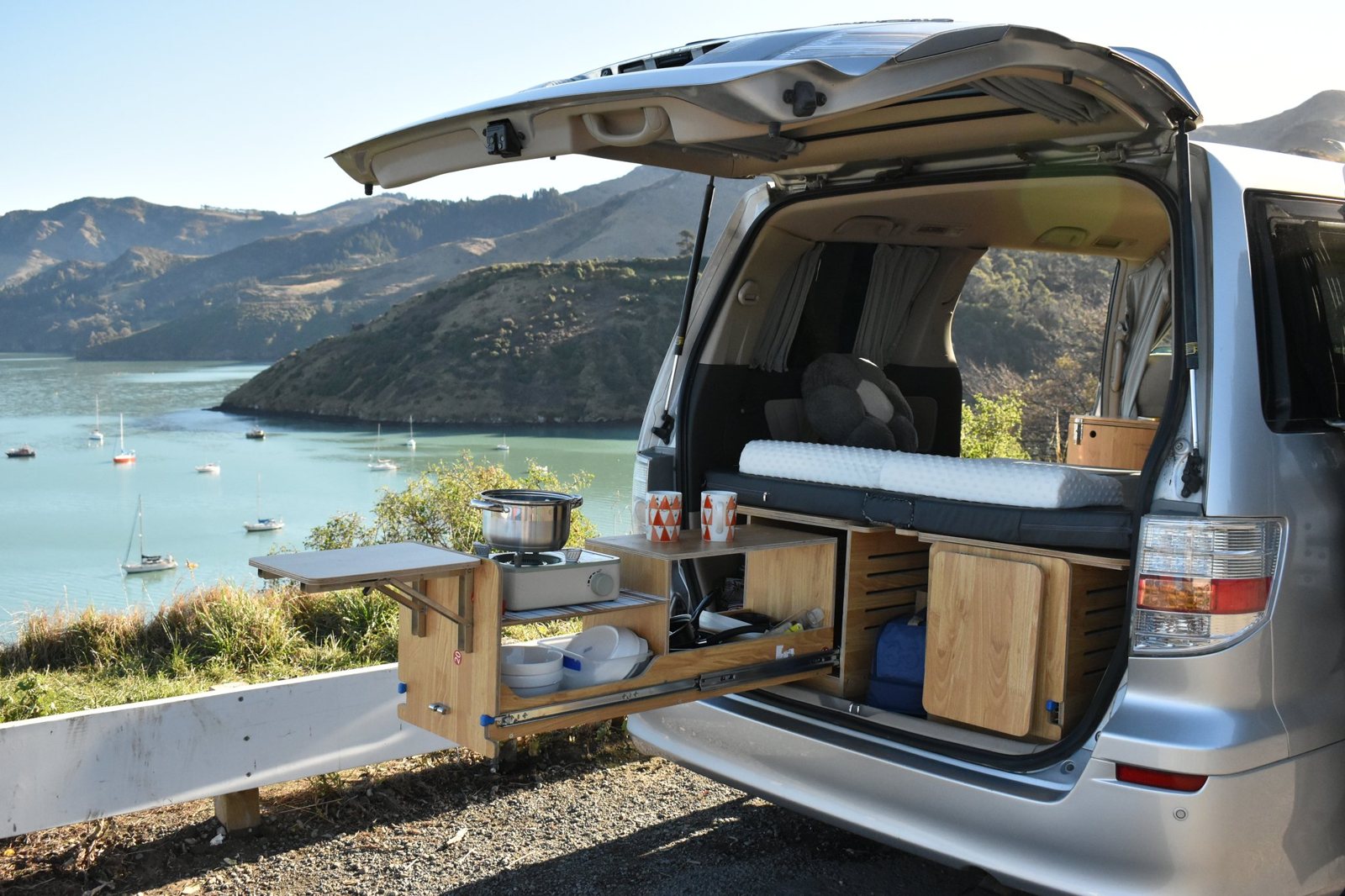 Koru campervan tailgate kitchen
